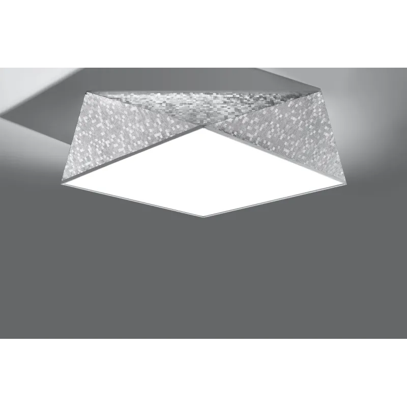 Plafonnier HEXA 45, PVC silver, E27 - Pas cher