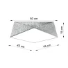 Plafonnier HEXA 45, PVC silver, E27 - Pas cher