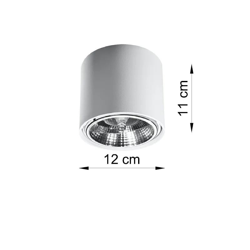 Plafonnier TIUBE, aluminium blanc, GU10 - Pas cher