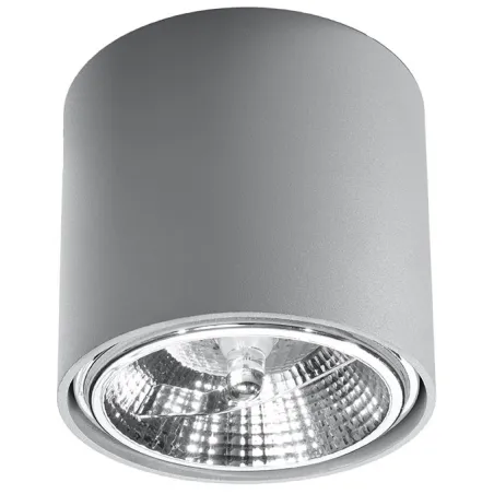Plafonnier TIUBE, aluminium gris, GU10 - Pas cher
