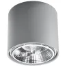 Plafonnier TIUBE, aluminium gris, GU10 - Pas cher