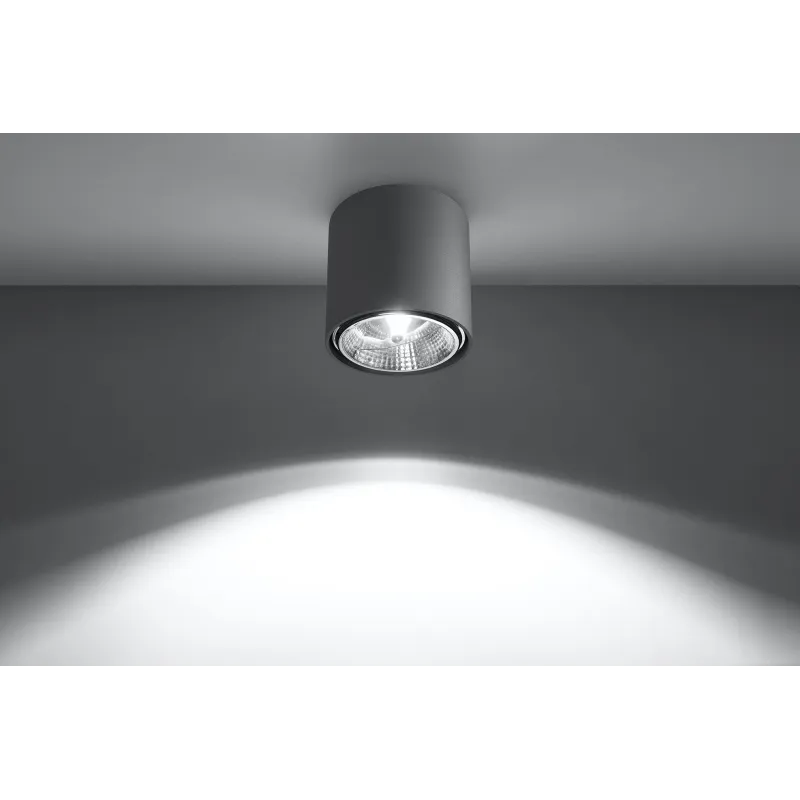 Plafonnier TIUBE, aluminium gris, GU10 - Pas cher