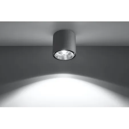 Plafonnier TIUBE, aluminium gris, GU10 - Pas cher