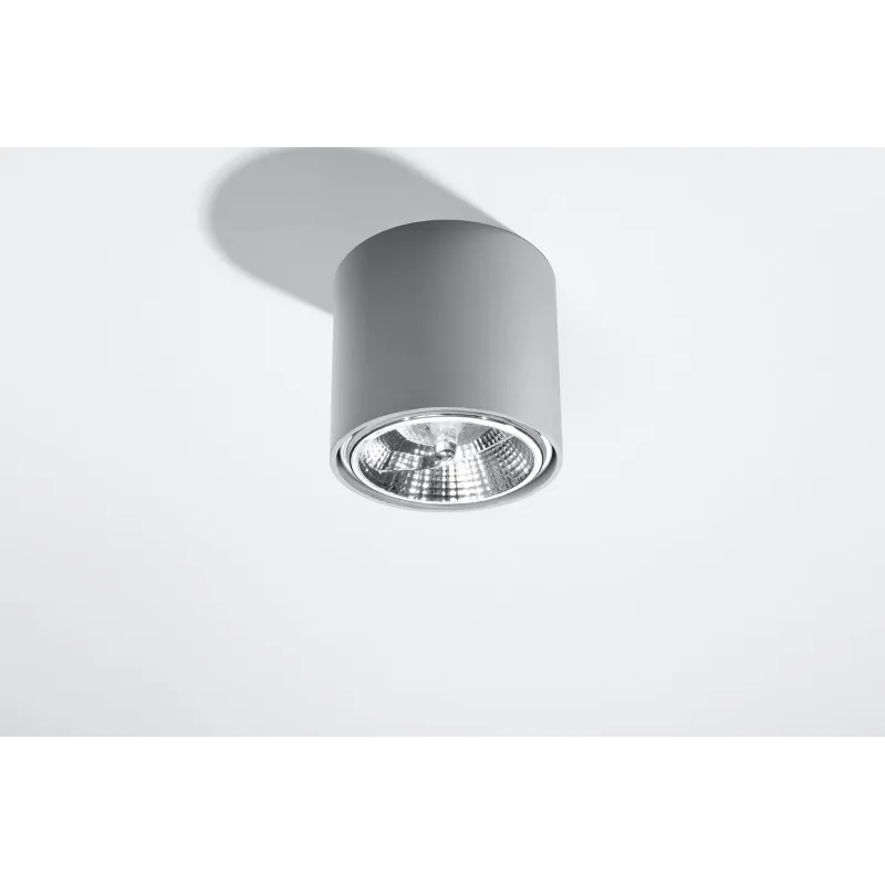Plafonnier TIUBE, aluminium gris, GU10 - Pas cher