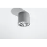 Plafonnier TIUBE, aluminium gris, GU10 - Pas cher
