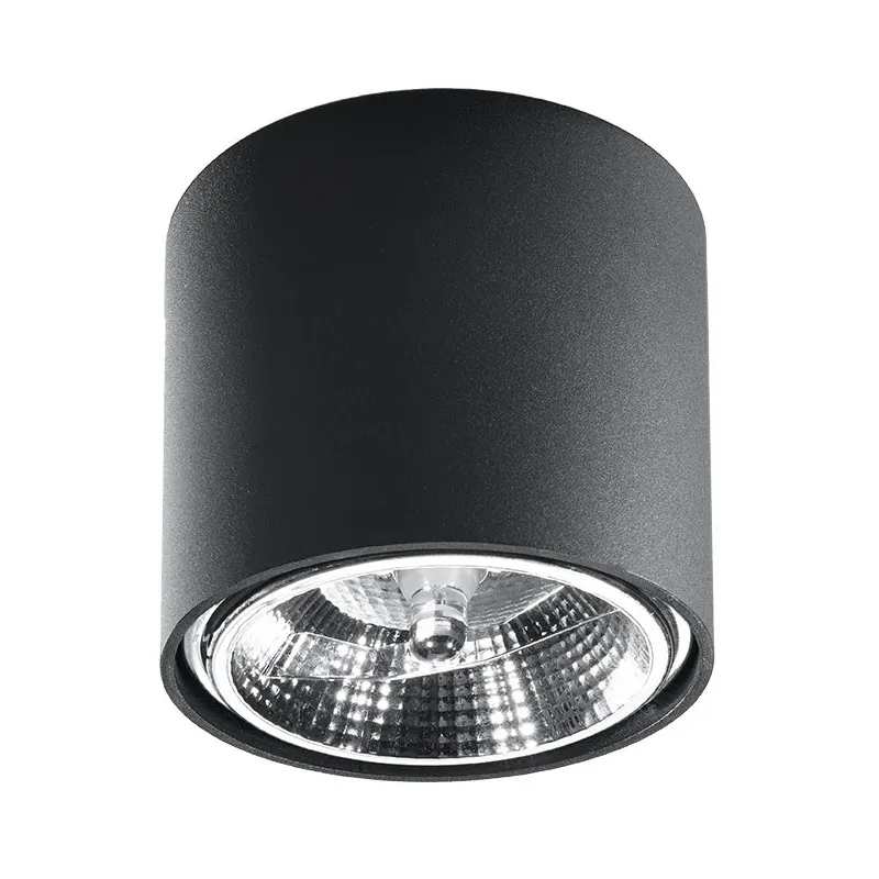 Plafonnier TIUBE, aluminium noir, GU10 - Pas cher