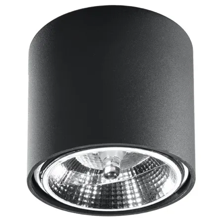 Plafonnier TIUBE, aluminium noir, GU10 - Pas cher