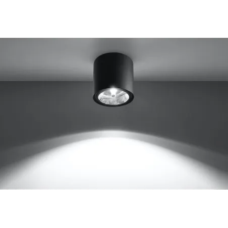 Plafonnier TIUBE, aluminium noir, GU10 - Pas cher