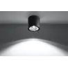 Plafonnier TIUBE, aluminium noir, GU10 - Pas cher