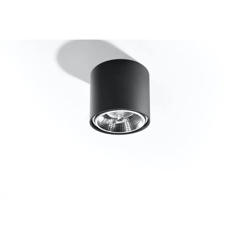 Plafonnier TIUBE, aluminium noir, GU10 - Pas cher