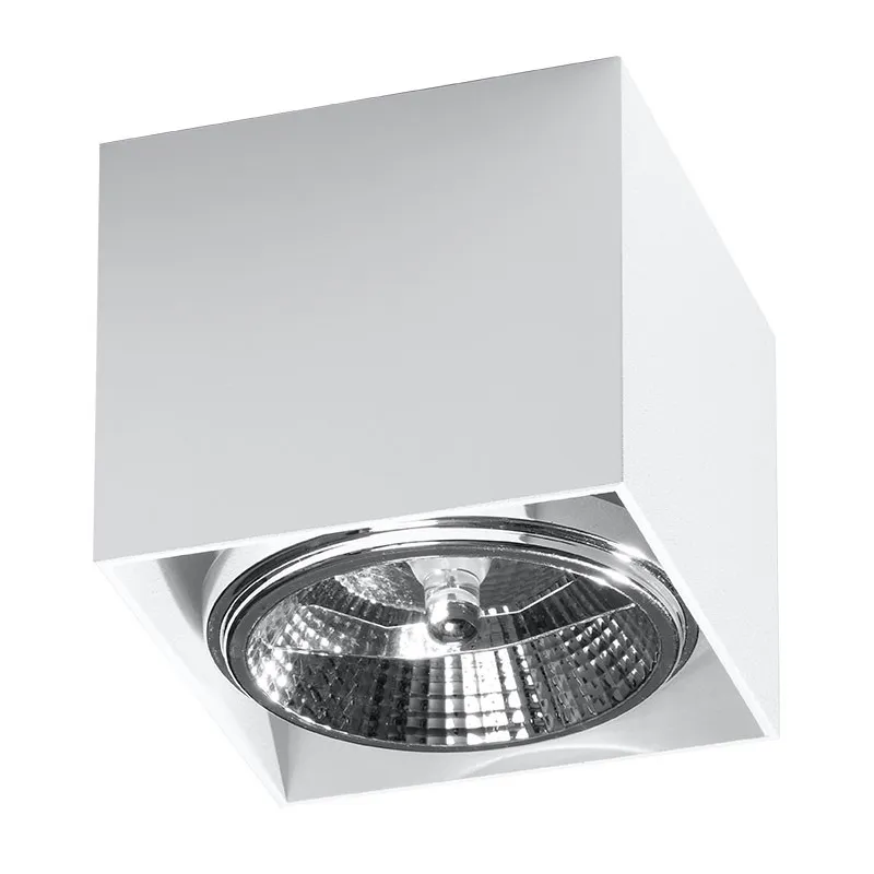 Plafonnier BLAKE, aluminium blanc, GU10 - Pas cher