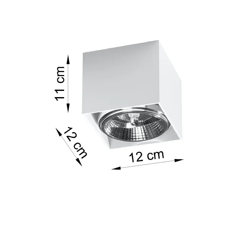 Plafonnier BLAKE, aluminium blanc, GU10 - Pas cher