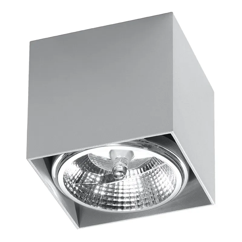 Plafonnier BLAKE, aluminium gris, GU10 - Pas cher
