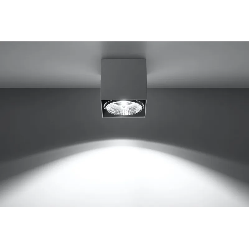 Plafonnier BLAKE, aluminium gris, GU10 - Pas cher
