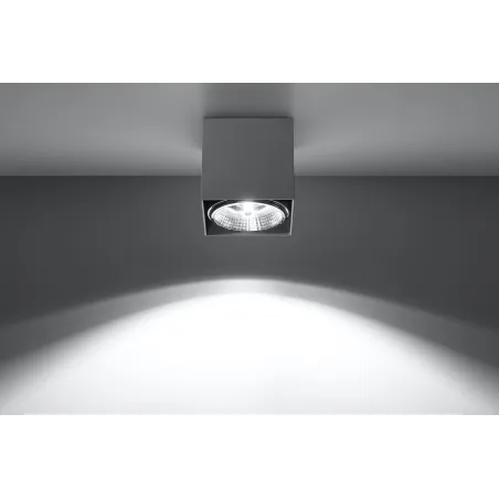 Plafonnier BLAKE, aluminium gris, GU10 - Pas cher
