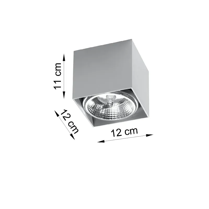 Plafonnier BLAKE, aluminium gris, GU10 - Pas cher