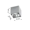 Plafonnier BLAKE, aluminium gris, GU10 - Pas cher