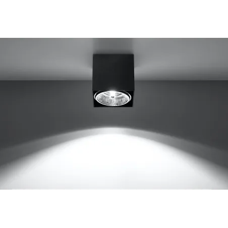 Plafonnier BLAKE, aluminium noir, GU10 - Pas cher