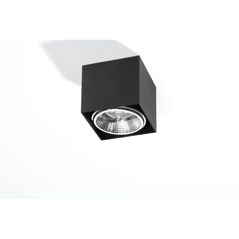 Plafonnier BLAKE, aluminium noir, GU10 - Pas cher