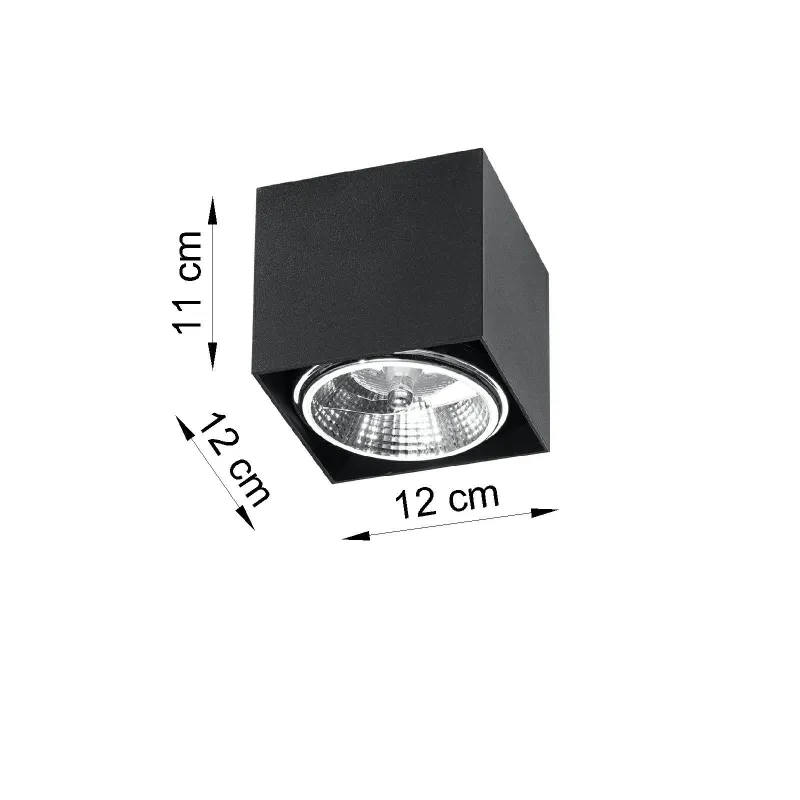 Plafonnier BLAKE, aluminium noir, GU10 - Pas cher
