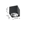 Plafonnier BLAKE, aluminium noir, GU10 - Pas cher