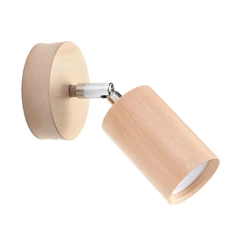 Applique BERGE bois naturel/chrome, GU10 - Pas cher