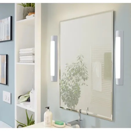Reglette led 8w sdb cuisine ip44 43cm blanc-cct-820lm-classe 2