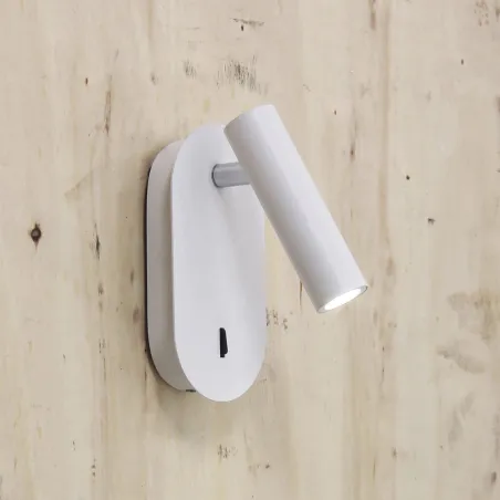 Applique liseuse DIRK IP20 LED 3W 200lm Blanc 3000K
