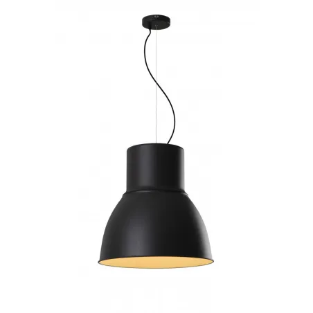 Suspension cloche noire culot e27-39cm-magasin salon suspendu