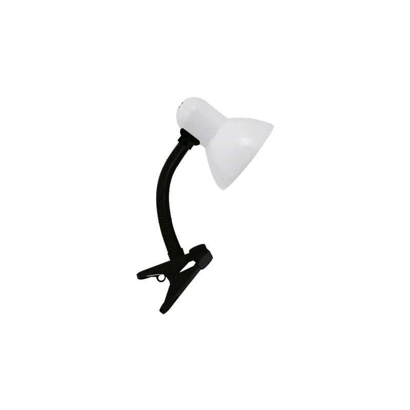 TOLA E27 BLANC CLIP Lampe à poser Fluo compact/LED - Pas cher
