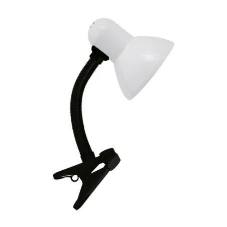 TOLA E27 BLANC CLIP Lampe à poser Fluo compact/LED - Pas cher