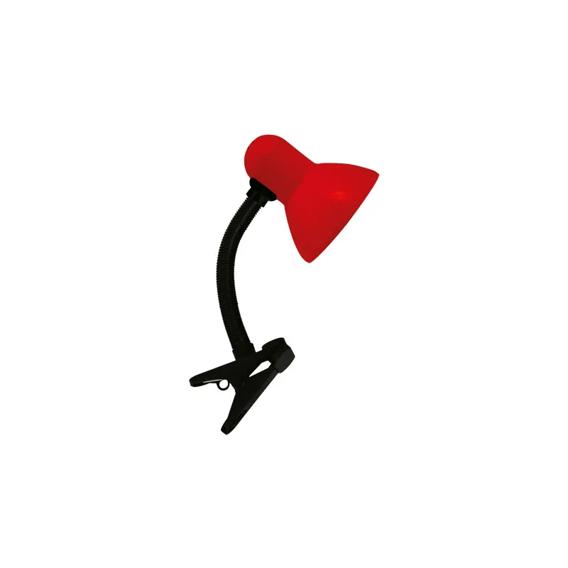 TOLA E27 ROUGE CLIP Lampe à poser Fluo compact/LED - Pas cher