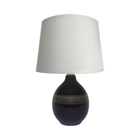 ROMA E14 NOIR Lampe à poser Fluo compact/LED - Pas cher