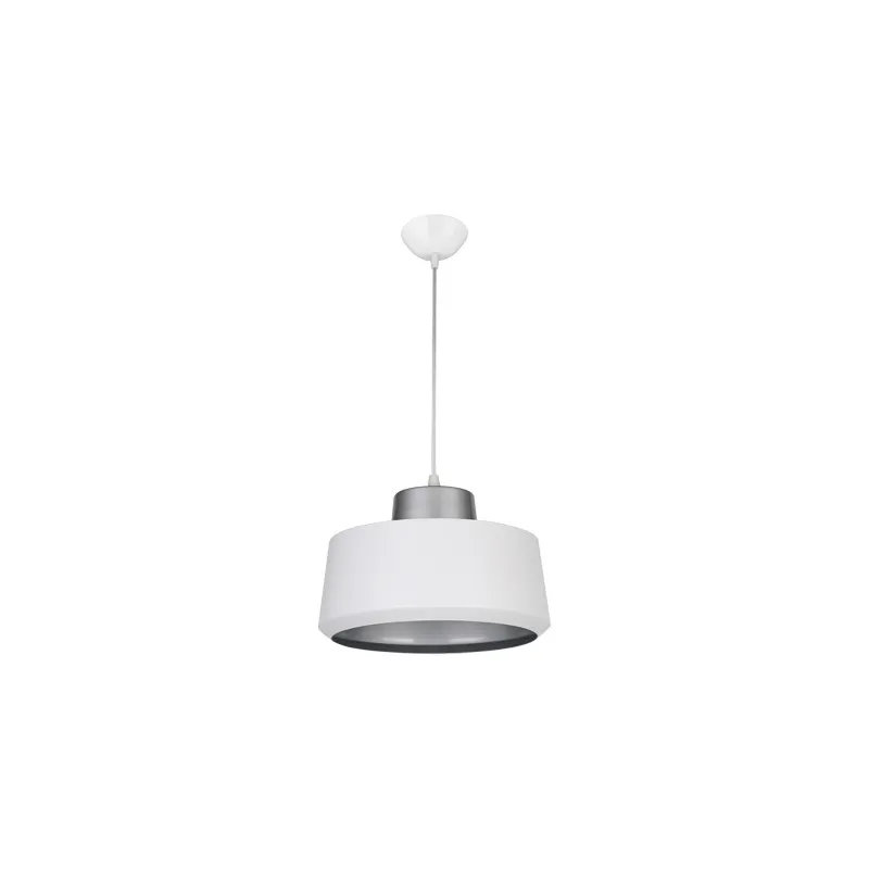 PAULA BLANC/SILVER Suspension Fluo compact/LED - Pas cher