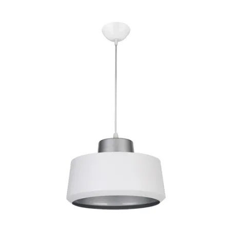 PAULA BLANC/SILVER Suspension Fluo compact/LED - Pas cher