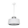PAULA BLANC/SILVER Suspension Fluo compact/LED - Pas cher