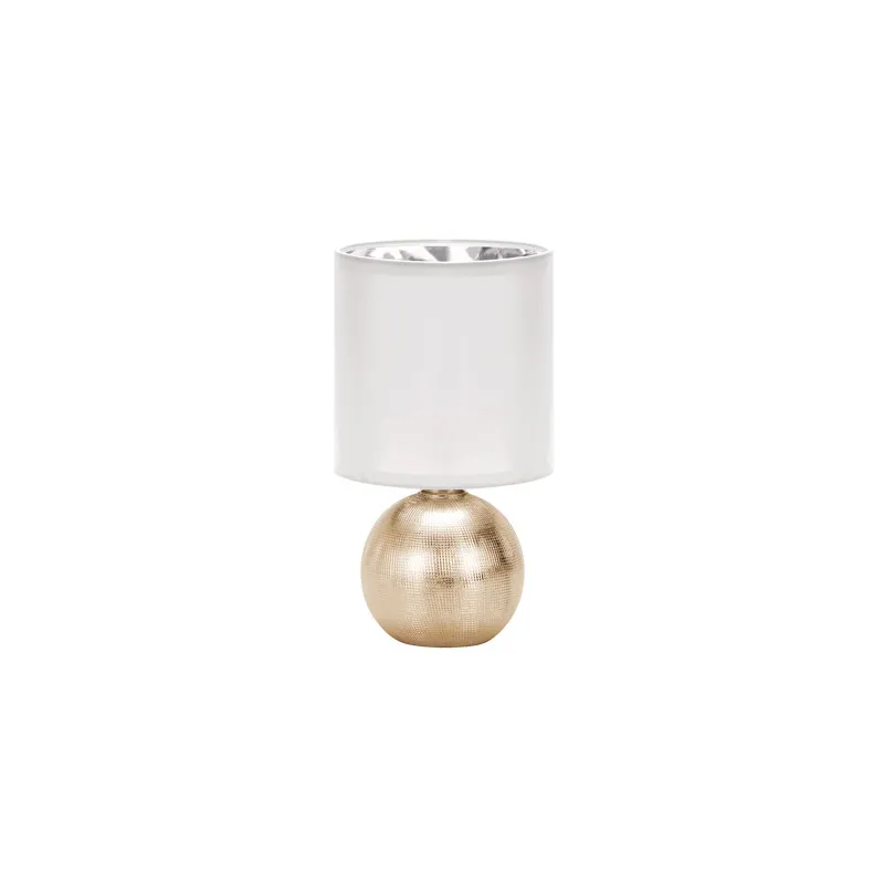 PERLO E14 GOLD/BLANC Lampe à poser Fluo compact/LED - Pas cher