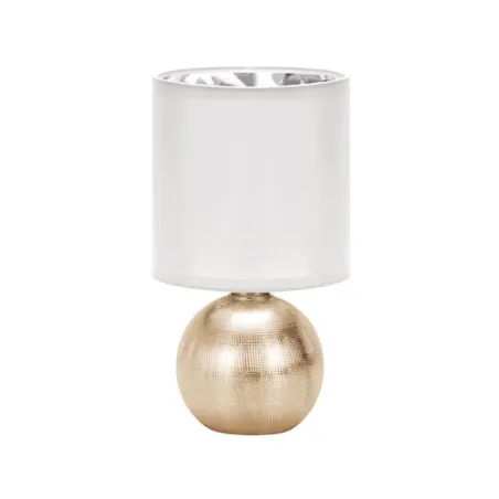 PERLO E14 GOLD/BLANC Lampe à poser Fluo compact/LED - Pas cher