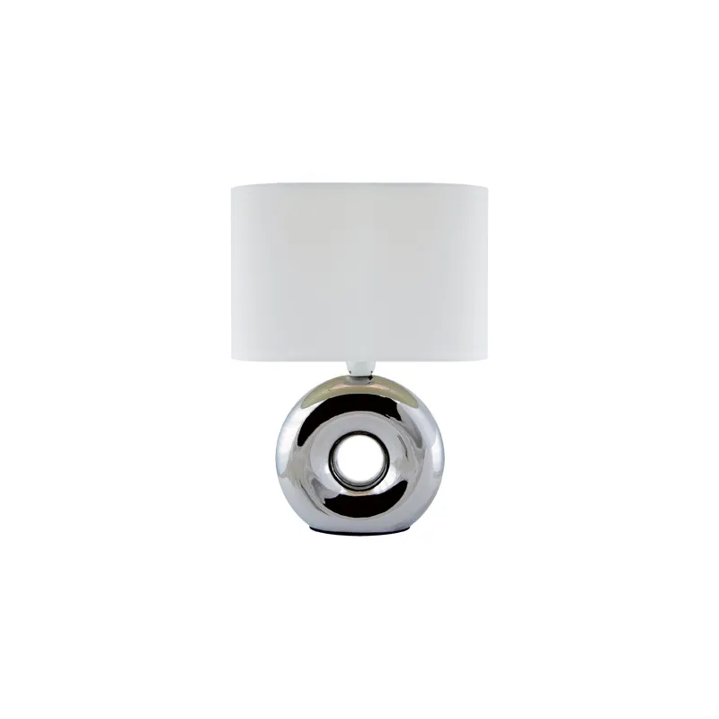 GOLF E14 CHROME/BLANC Lampe à poser Fluo compact/LED - Pas cher