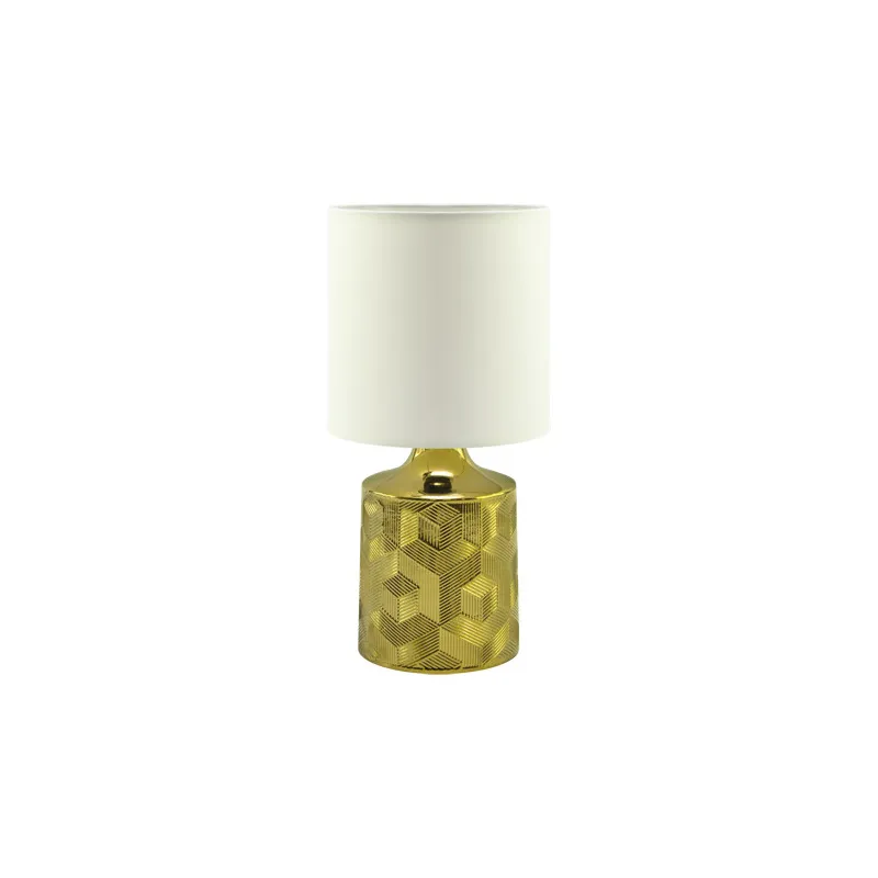 LINDA E14 GOLD/BLANC Lampe à poser Fluo compact/LED - Pas cher