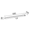 Applique led 9w-50cm Applique Salle de bain DEW M ip44 chromé 4000k