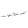 Applique led 18w 120cm Applique Salle de bain BLIZZARD XXL-ip44 chromé 4000k