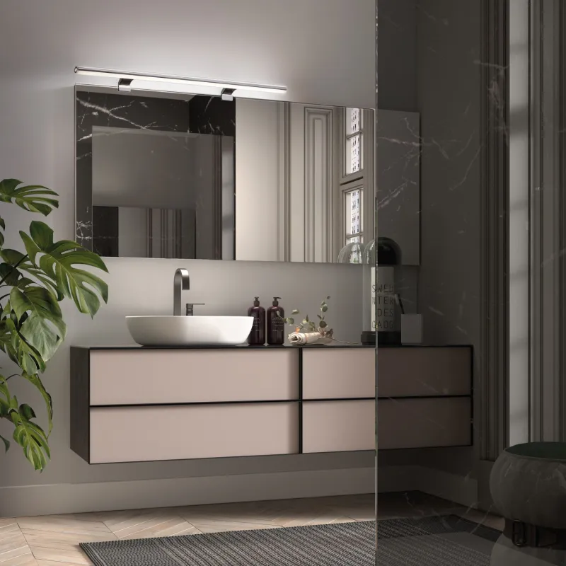 Applique led 10w 100cm Applique Salle de bain BLIZZARD L-ip44 chromé 4000k