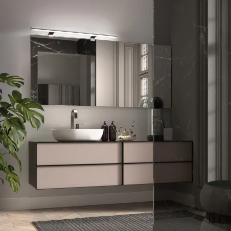 Applique led 10w 100cm Applique Salle de bain BLIZZARD L-ip44 chromé 4000k