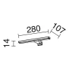 Applique led 6w Salle de bain BLIZZARD S-ip44 28cm chromé 4000k