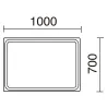 Applique miroir Salle de bain MINERVA 100cm-ip44 chromé 4000k