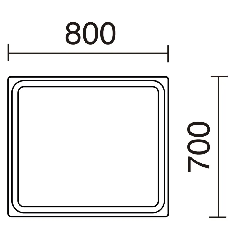 Applique miroir Salle de bain MINERVA 80cm-ip44 chromé 4000k