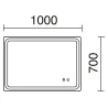 Applique miroir Salle de bain MINERVA 100cm TOUCH-ip44 chromé 4000k