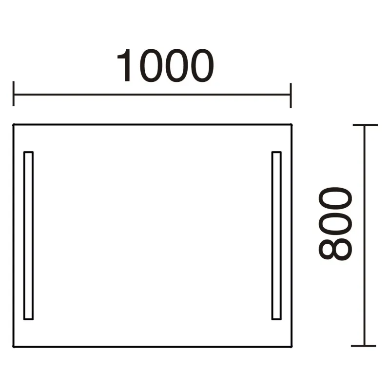 Applique miroir Salle de bain AFRODITA 100cm-ip44 chromé 4000k