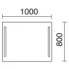 Applique miroir Salle de bain AFRODITA 100cm-ip44 chromé 4000k